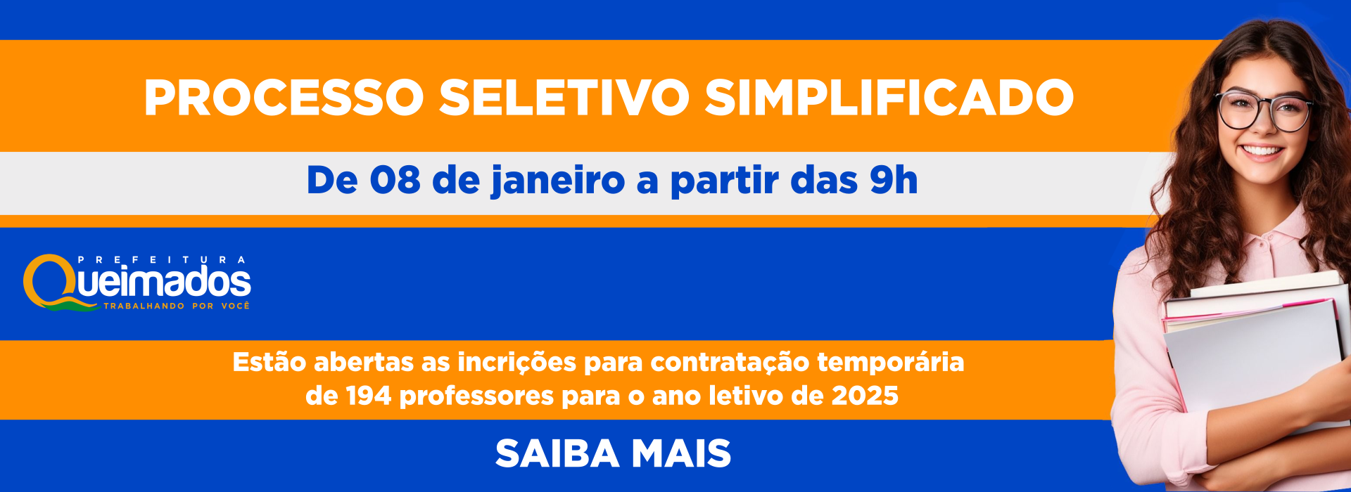 PREFEITURA DE QUEIMADOS ABRE INSCRIÇÕES PARA CONTRATAÇÃO TEMPORÁRIA DE PROFESSORES